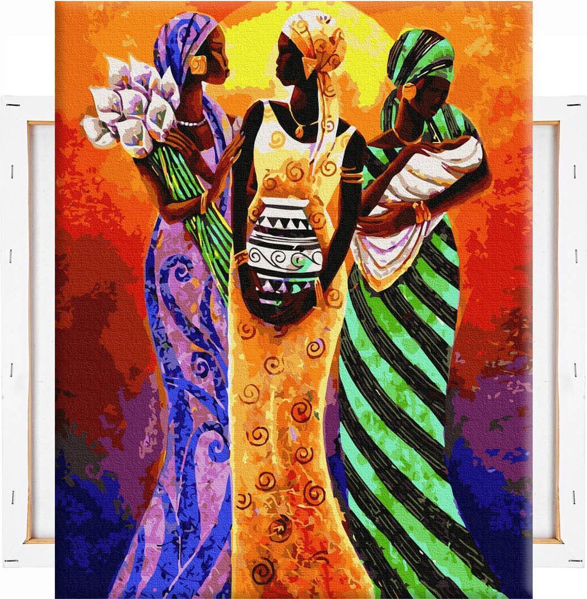 Schilderen Op Nummer Volwassenen DIY Paint By Number Compleet Hobby Pakket op Frame met Vernis - ®Arty Bee - Arty Dames 40x50cm