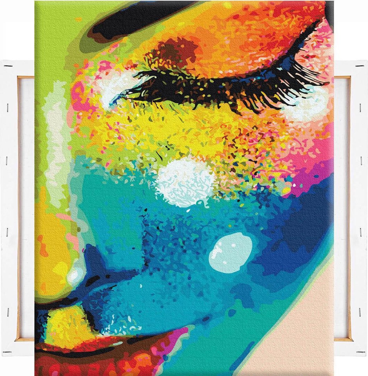 Schilderen Op Nummer Volwassenen DIY Paint By Number Compleet Hobby Pakket op Frame met Vernis - ®Arty Bee - Arty Vrouw 40x50cm