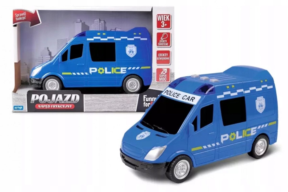 Artyk Politiebus Speelgoed met Licht en Geluid, Blauw