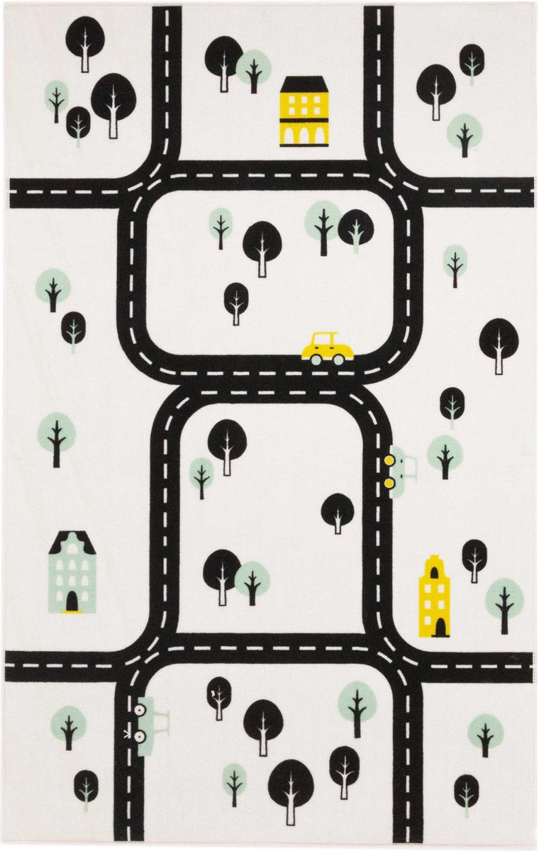 Tapijt Ring Road - wit