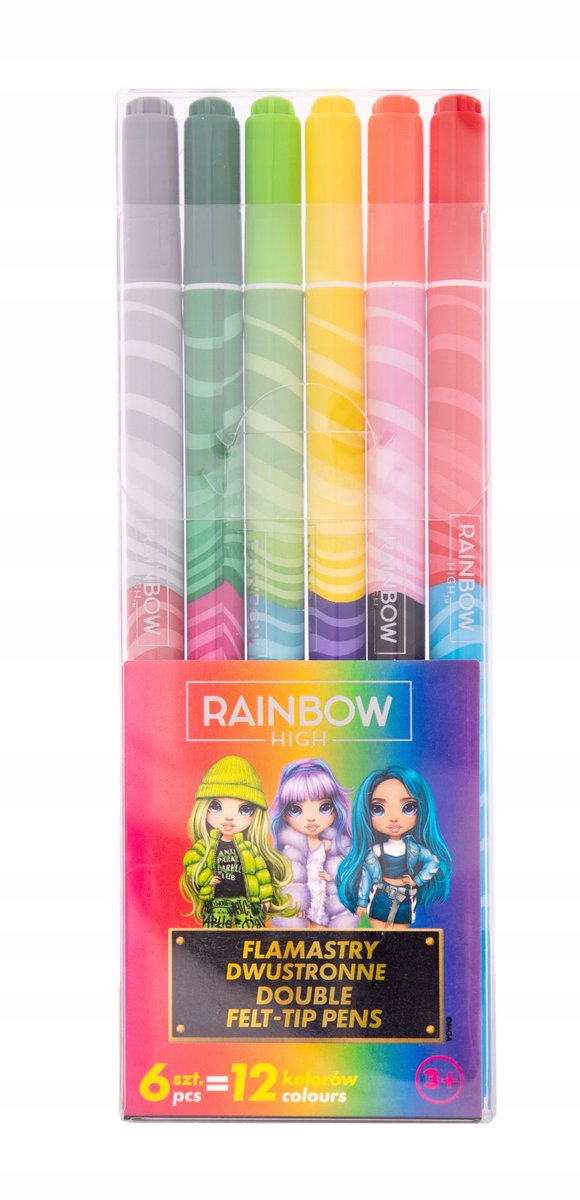 Dubbelzijdige Markers Rainbow Hight - 12 Levendige Kleuren