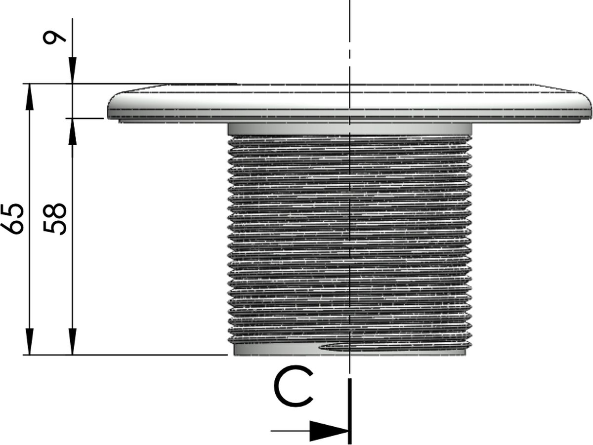 Astral verstelbare inspuiter met rooster (Ø14/20/25 mm) voor beton - wit