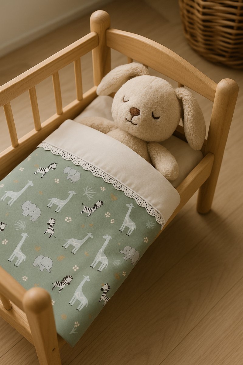 Poppenbeddengoed Set Safari Dieren (excl bedje)