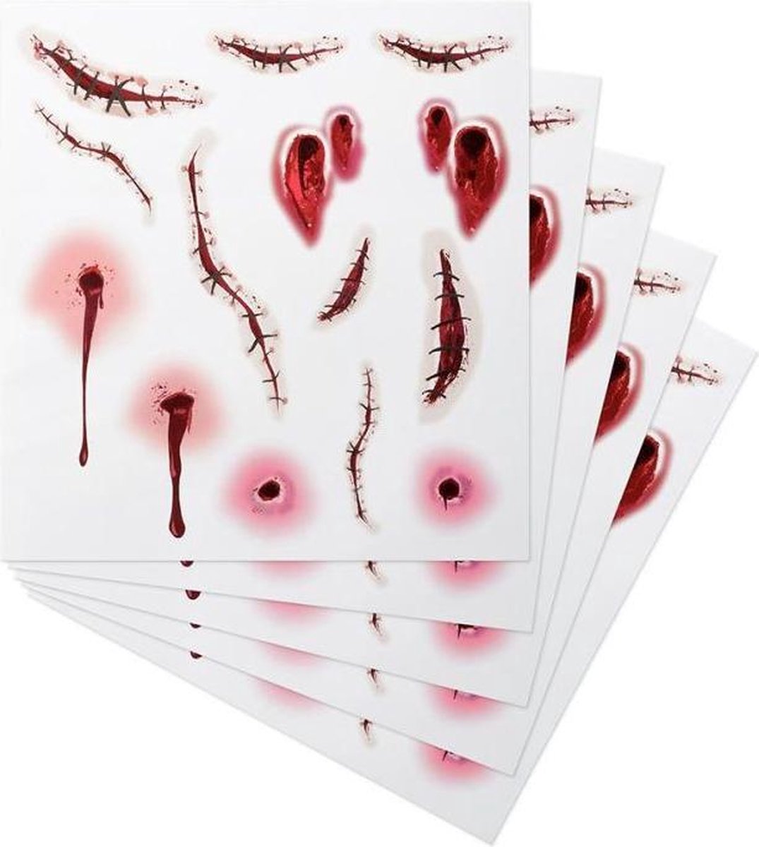   Nepwonden Temporary Scars Rood