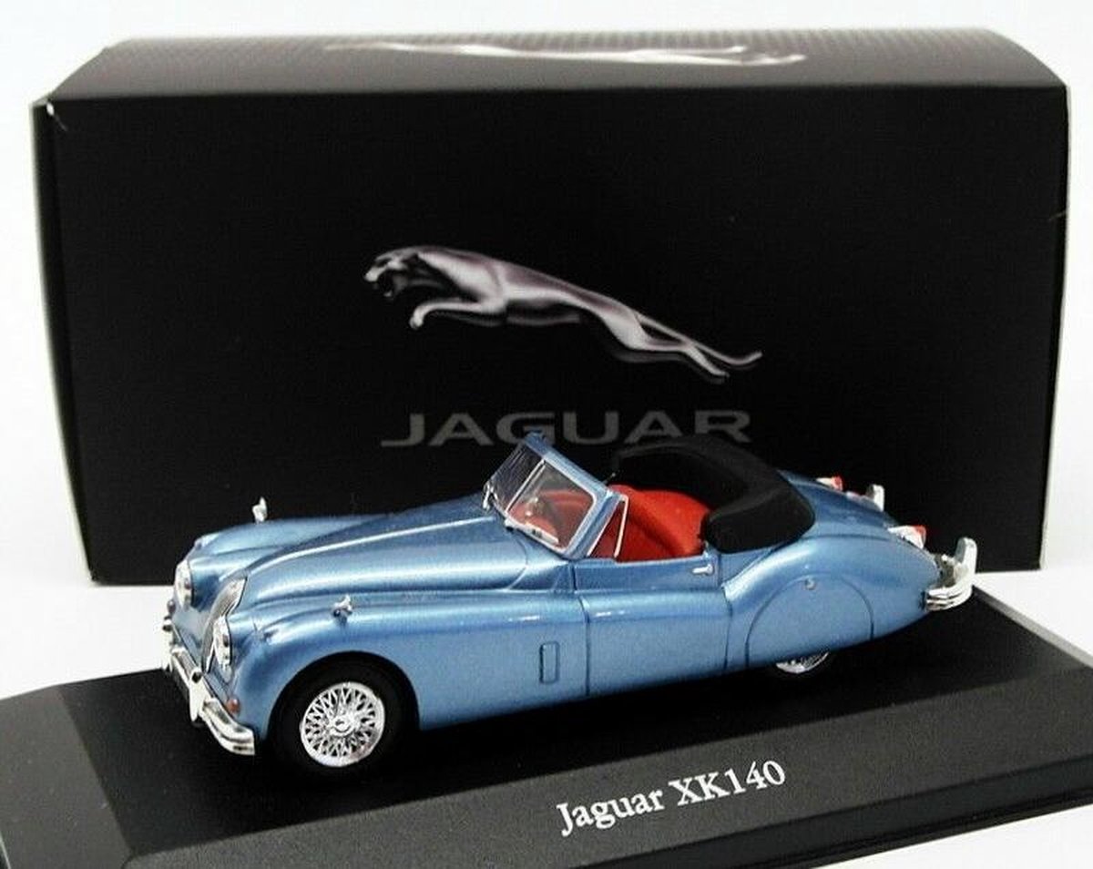 Jaguar XK140 Roadster 1957 blue metallic 1:43