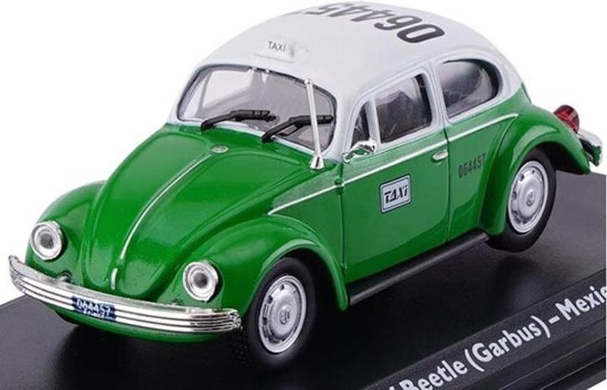 Volkswagen Beetle (Garbus) Mexico 1985 (Taxi) (Groen/Wit) 1/43 Atlas - Modelauto - Schaalmodel - Modelauto - Miniatuurauto - Miniatuur autos