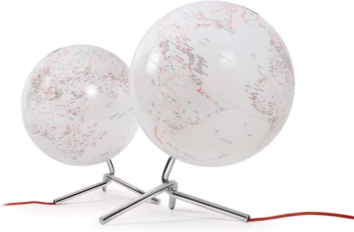 Globe Nodo 30cm diameter met verlichting wit / rood