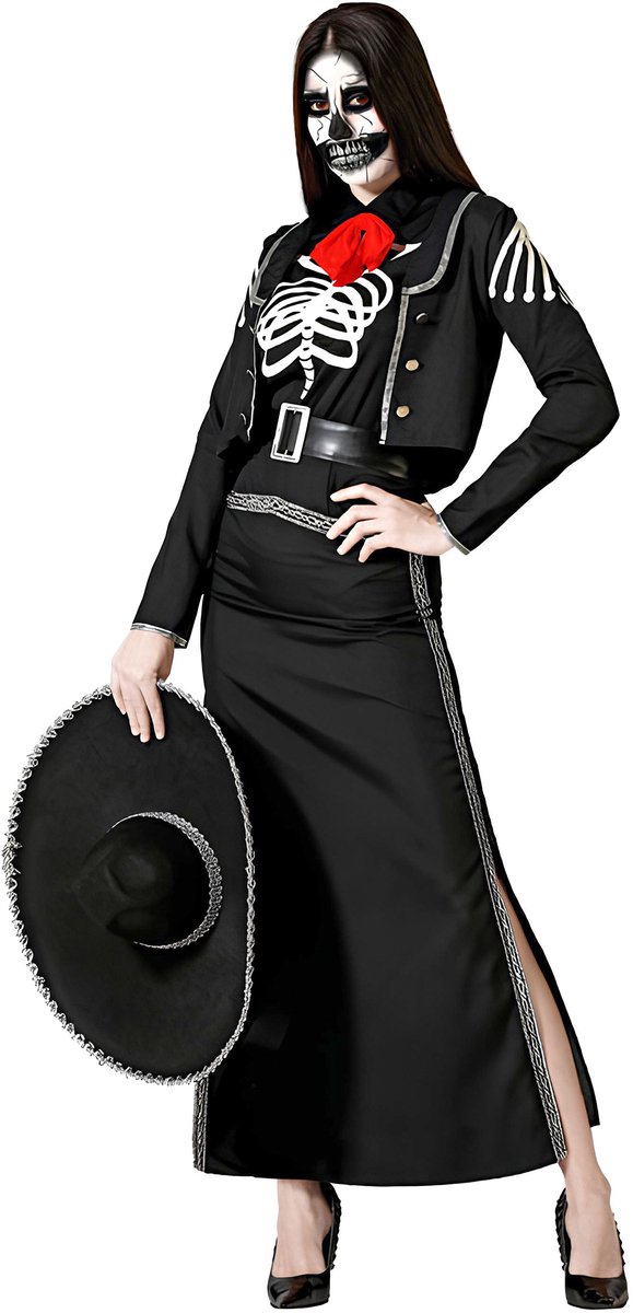 ATOSA - Verkleedpakket Dia de los Muertos voor dames - XL