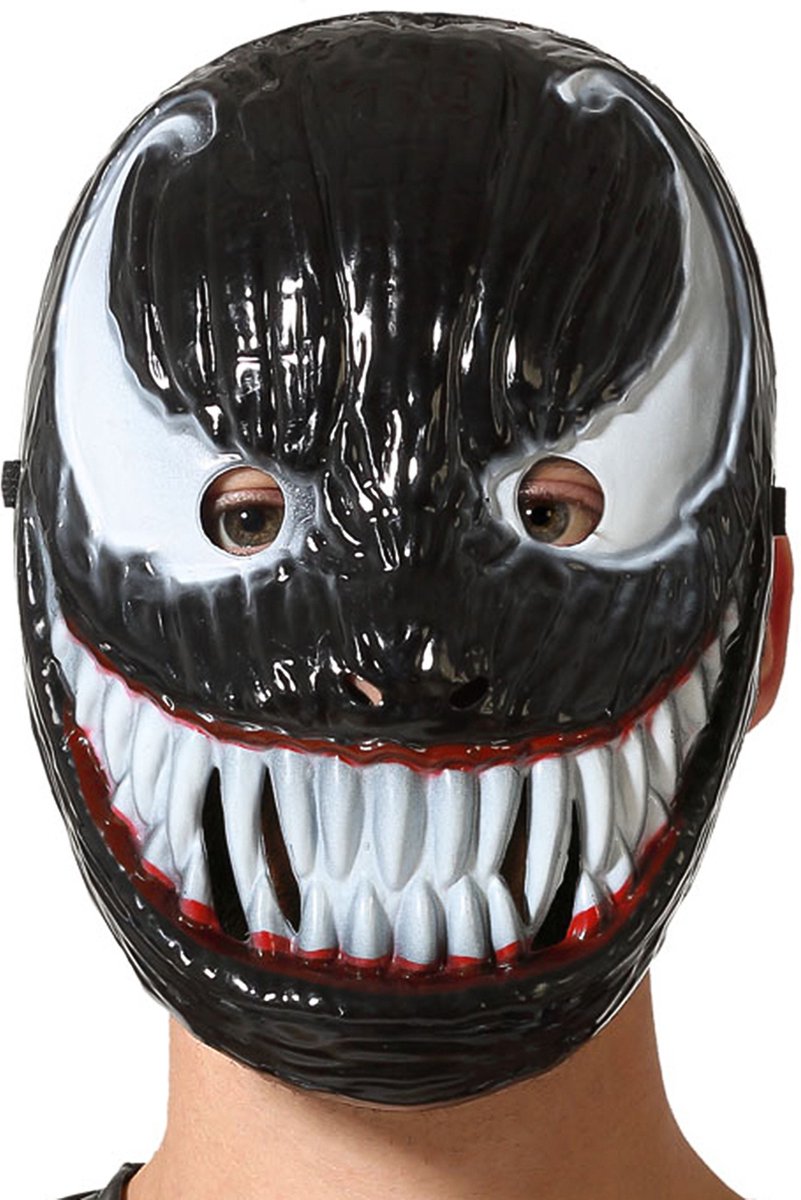 ATOSA - Zwart-wit symbiont masker voor volwassenen