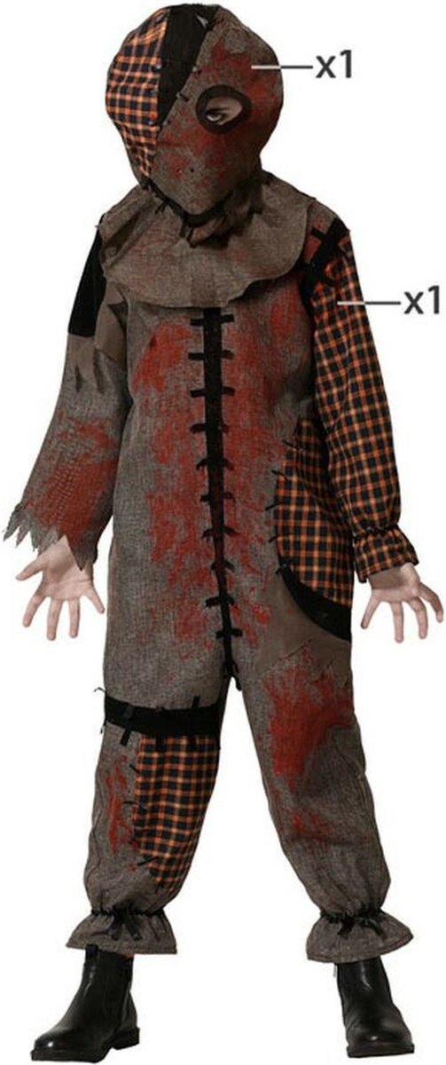 Atosa Voodoo-poppenkostuum Voor Kinderen Oranje 7-9 Years