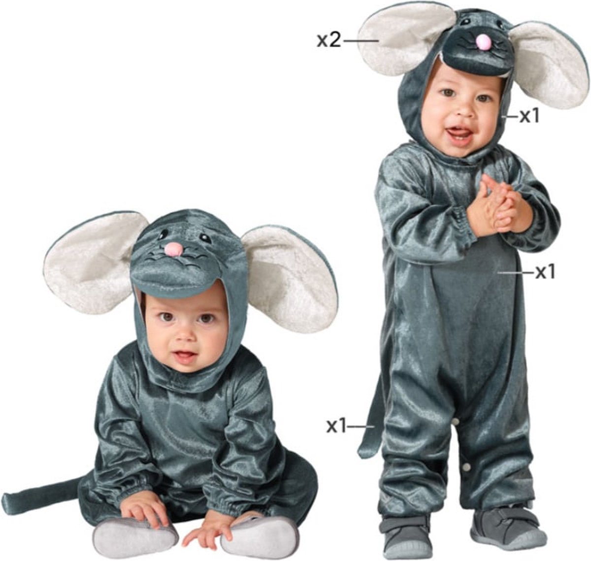 Baby Peuter Muizenpakje Stoffel - 6-12 maanden