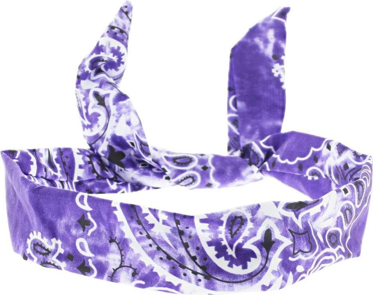 Attitude Holland Ijzerdraad haarband Purple Acid Wash Tie Dye Paisley Paars