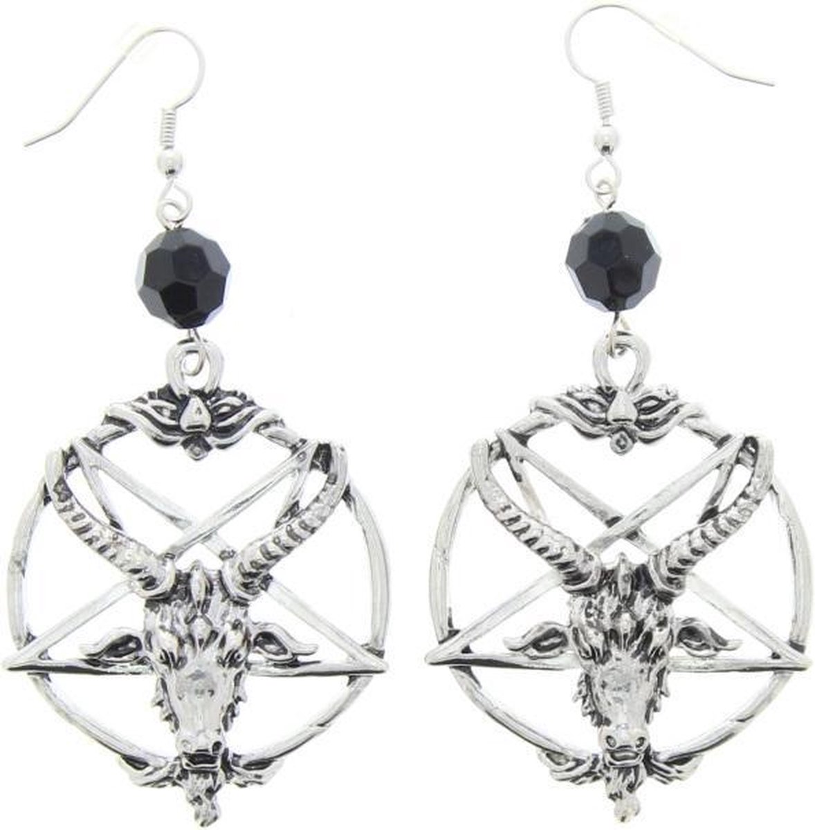 Attitude Holland Oorbellen Ram on Pentagram Zilverkleurig