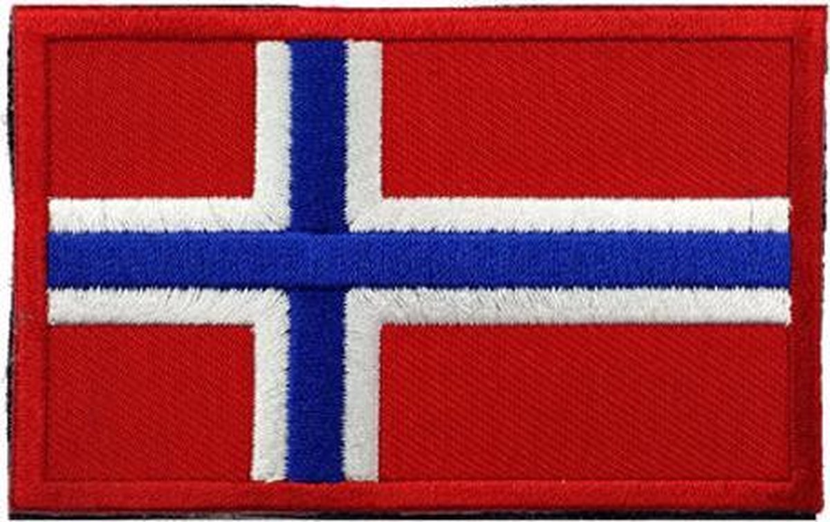   ®. Patch Scandinavië, Noorwegen  75mm x 50mm