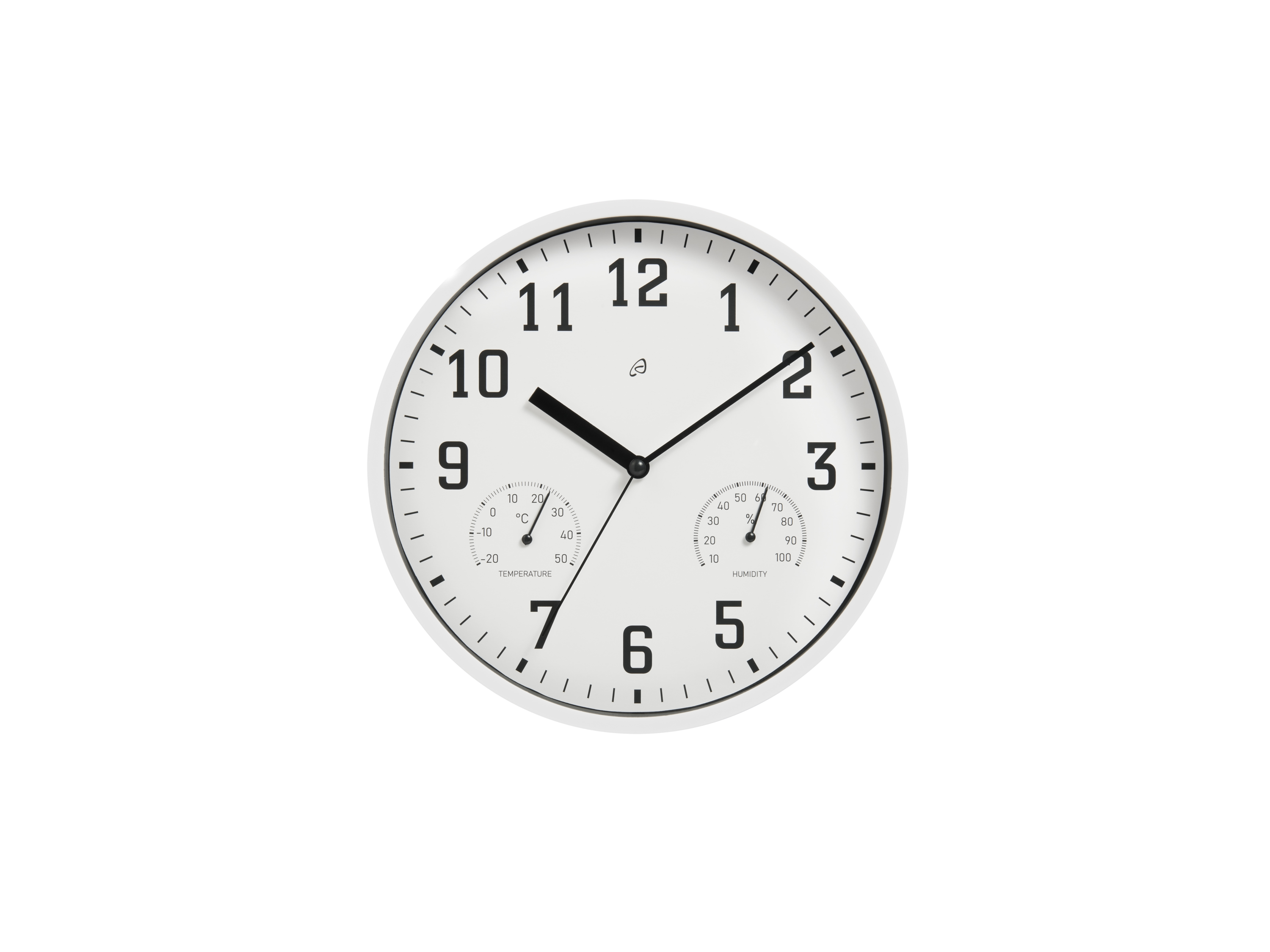 AURIOL Klok met thermo- en hygrometer (Wit)