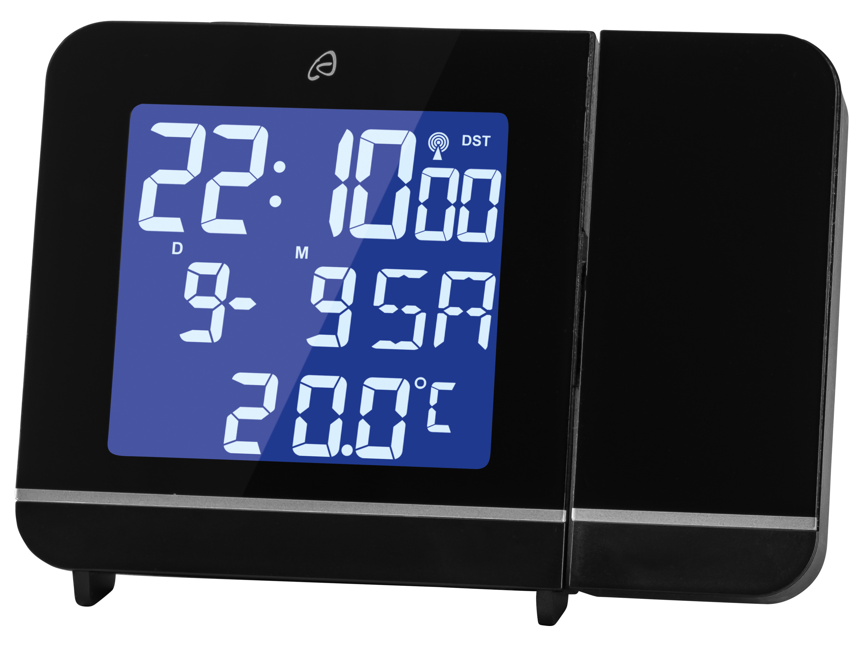 AURIOL Wekkerradio met projectie (Zwart)