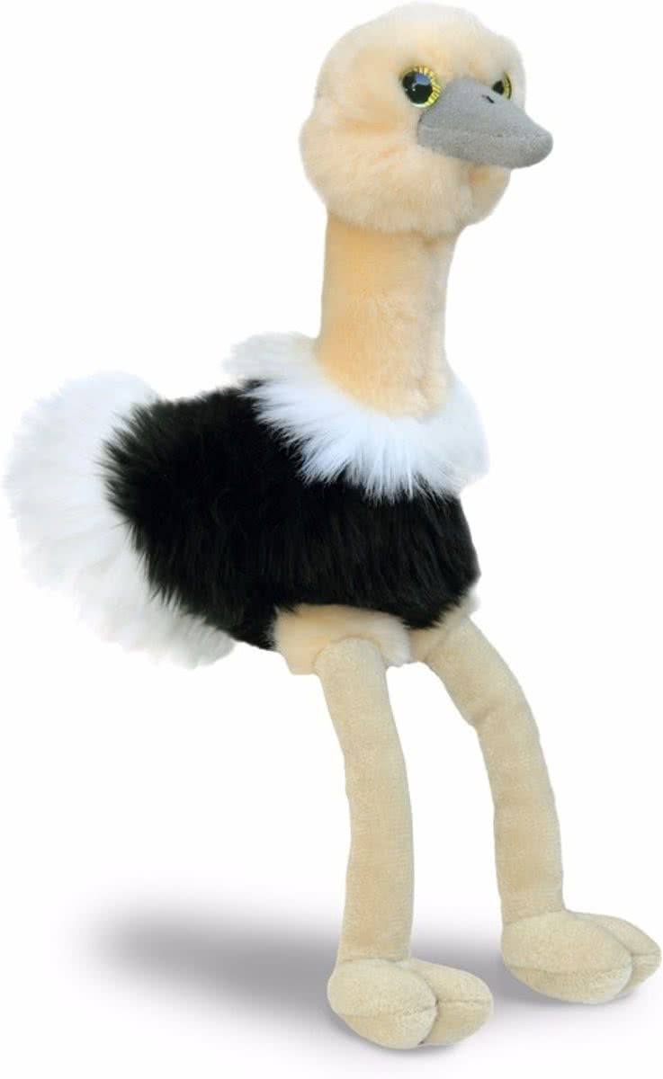 Pluche struisvogel knuffel 20 cm - knuffeldier