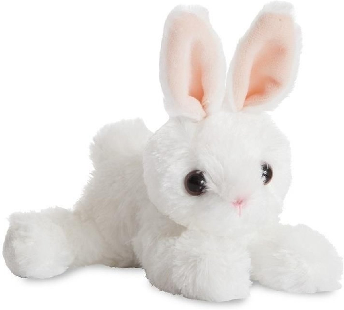 Pluche witte konijn/haas knuffel 20 cm - Konijnen/hazen bosdieren knuffels - Speelgoed voor peuters/kinderen