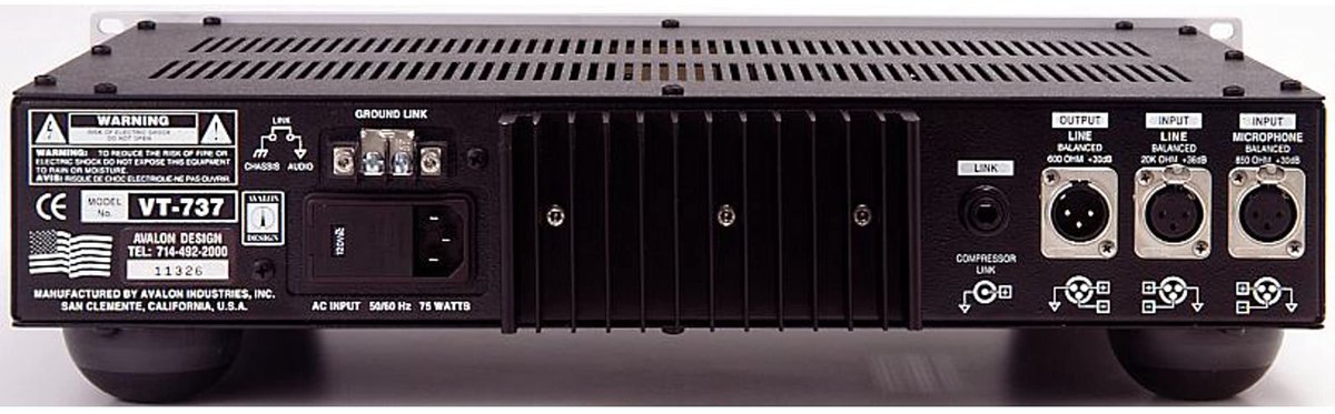 Avalon Design VT 737SP zwart Edition Mono Tube Preamp/Compressor/EQ - Channelstrip