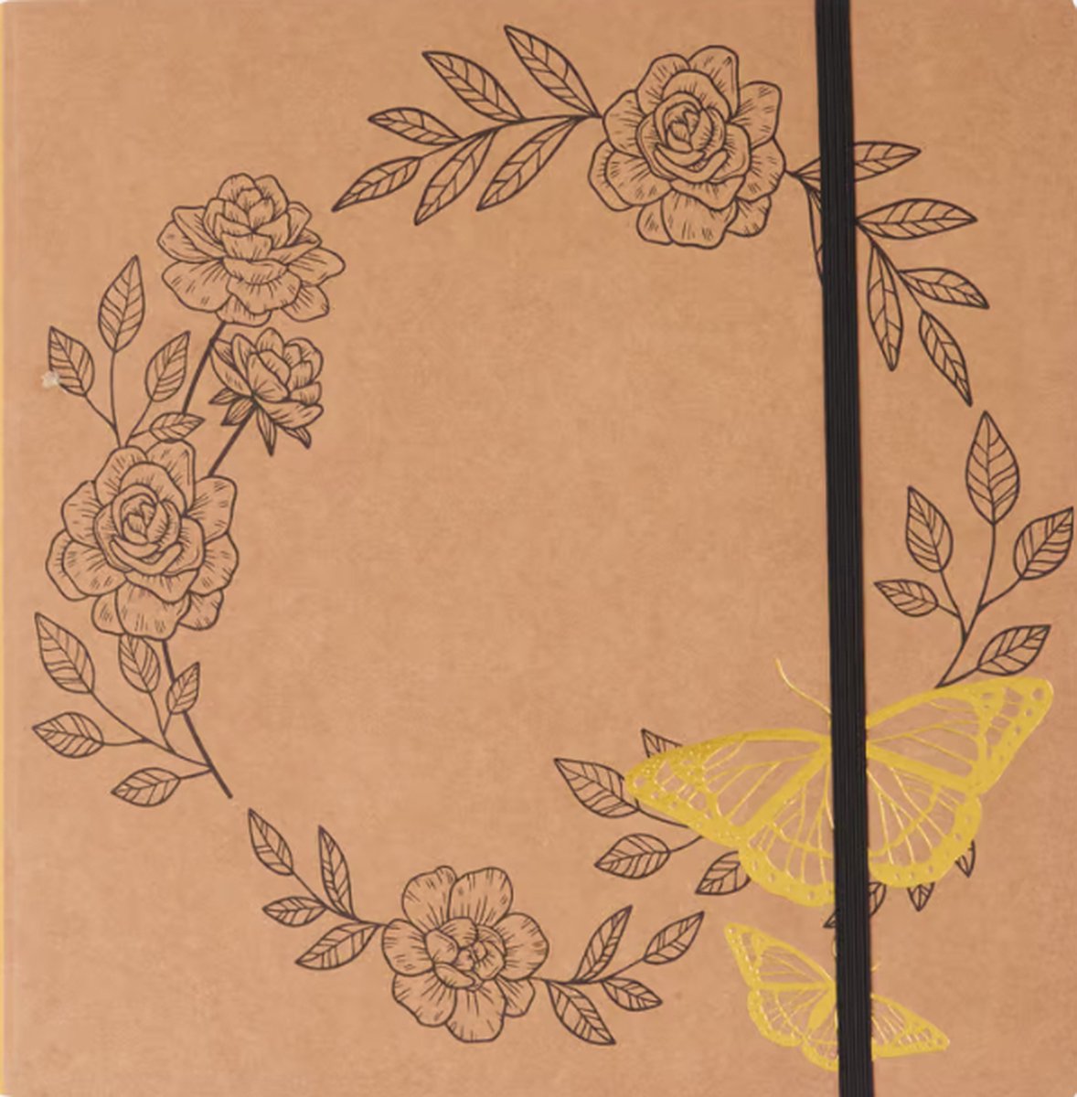 AVEC Art Journal Kraft Cover - Schetsboek - 300 g-m² - Kunstboek - Aquarel papier - 30 vellen - 21 x 21cm - Aquarelpapier - Aquarel boek