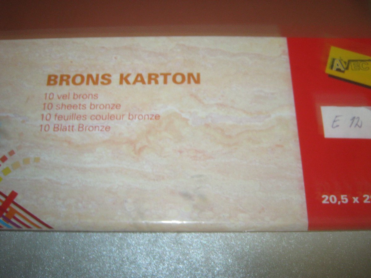 Avec 10 stuks vel brons karton 20.5x29.5cm