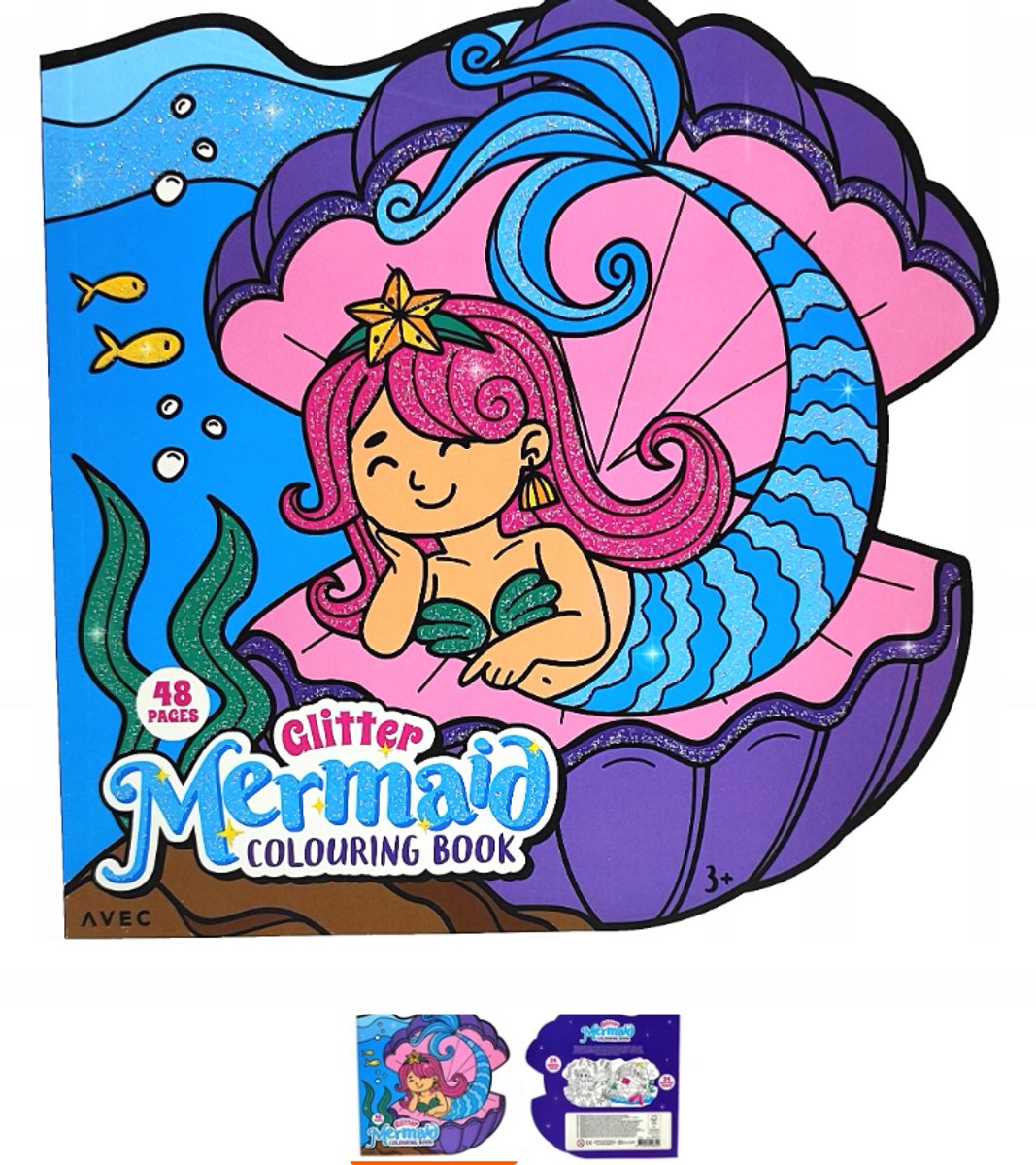 Kleurboek Zeemeermin 48 pagina zeemeermin 24 met glitter
