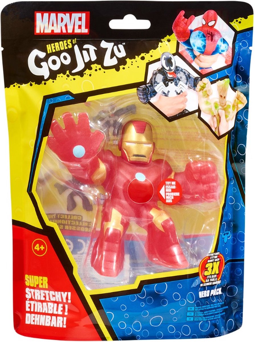 Goo Jit Zu Avengers Iron Man - Rek - Strek - Stressbal - Fidget