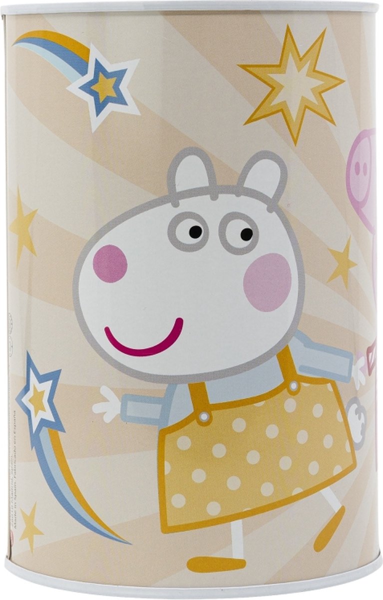 Peppa Pig Spaarpot Metaal - 430 ML - Voor Kinderen 15x10 cm