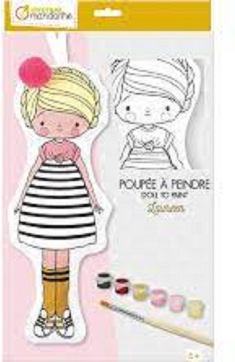 Avenue - mandarine - popje om te schilderen - Laureen