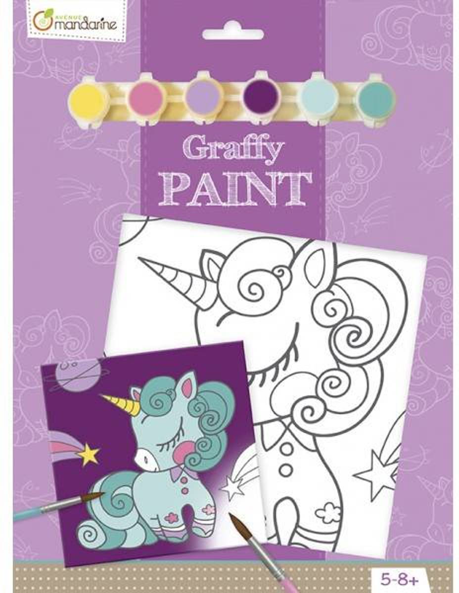   Canvas om te Beschilderen Eenhoorn + Verf