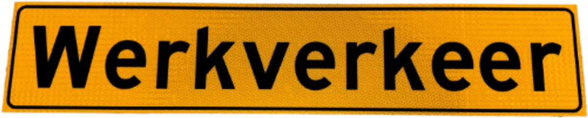 Sticker werkverkeer 300 x 74 mm klasse 3