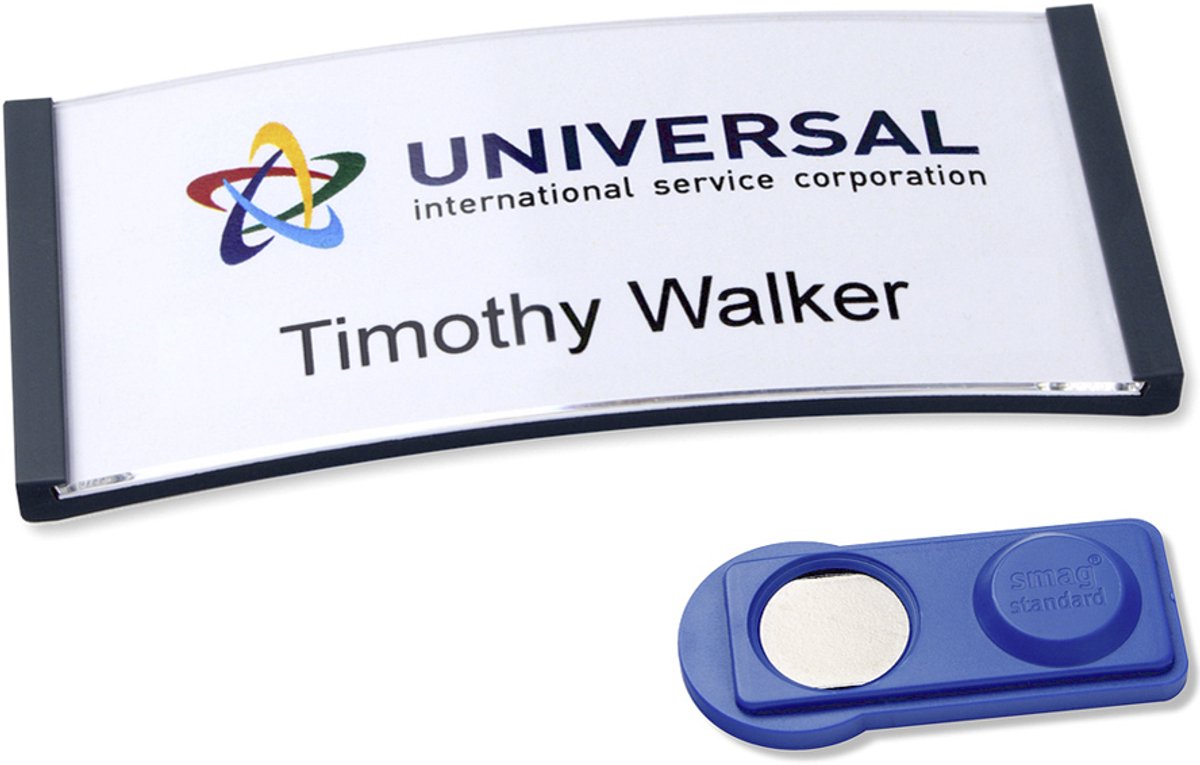 AVERY Zweckform naambadge, 70 x 30 mm, antraciet, set van 5