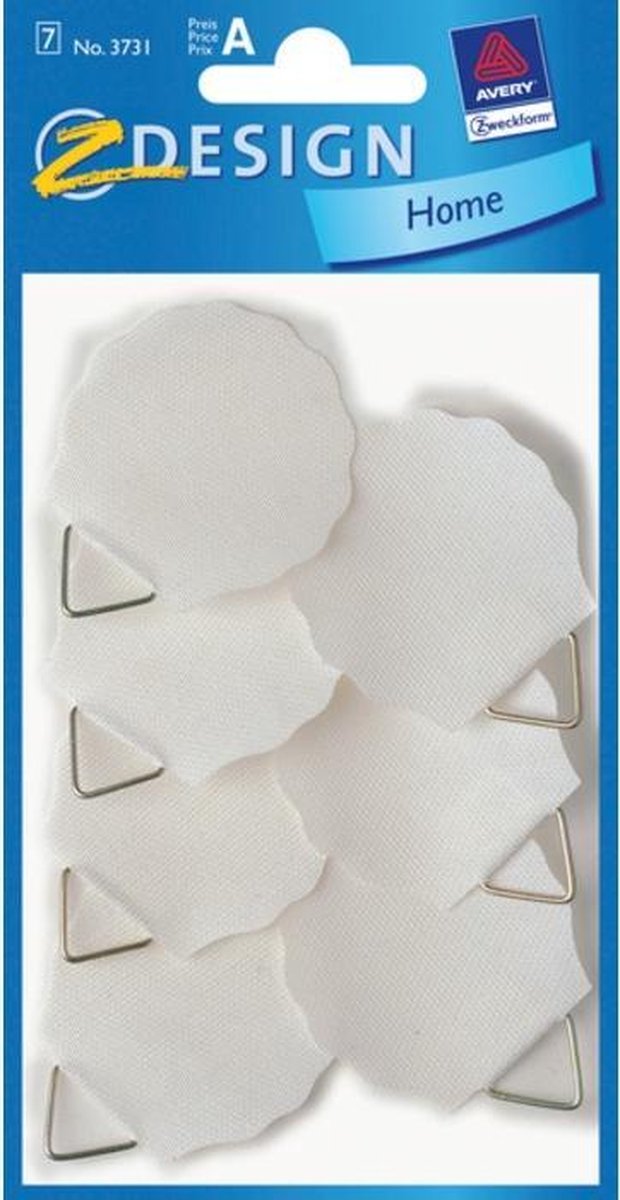   AV-3731 Schilderijhanger Z-design Home 40mm Wit Pakje A 5 Stuks