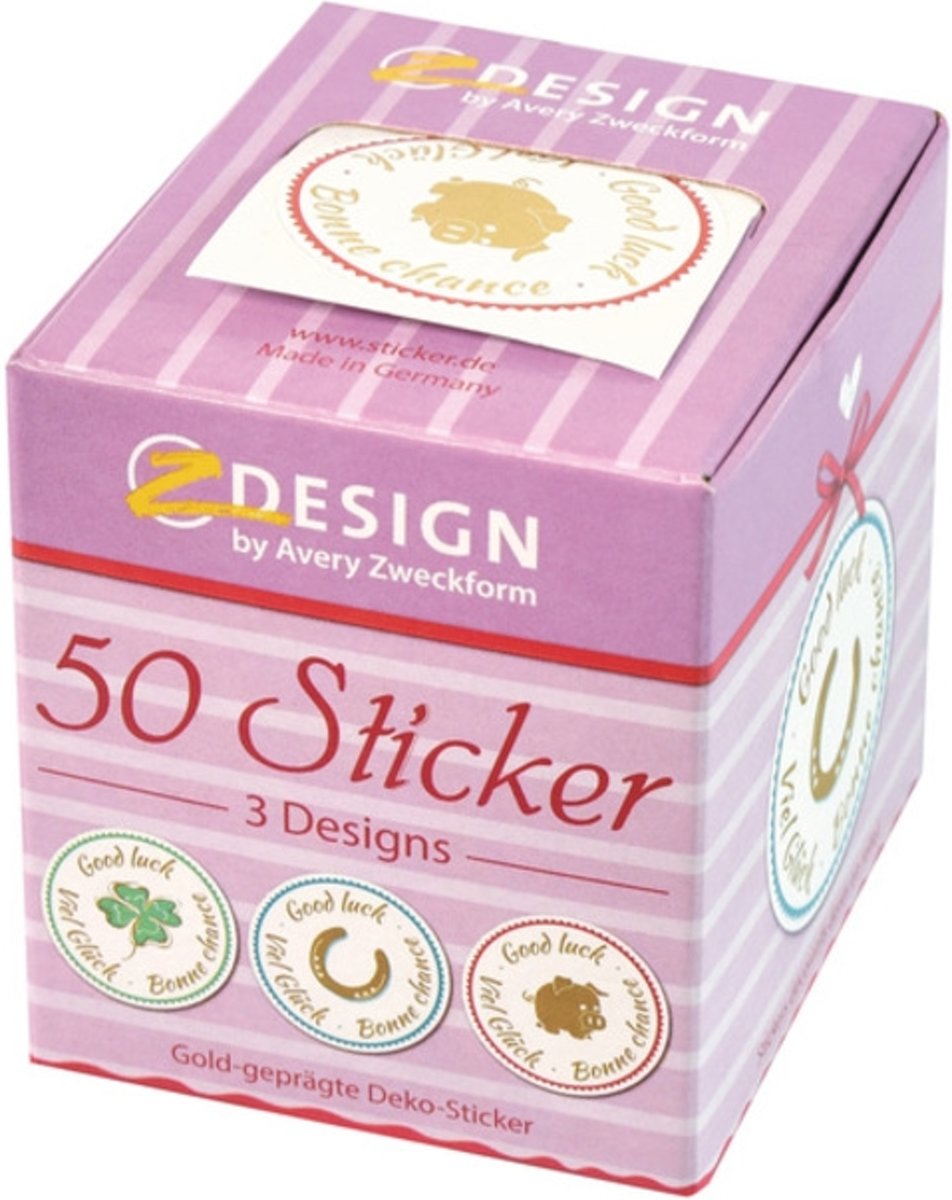 Avery AV-56811 Decosticker Box veel Geluk 3 Designs