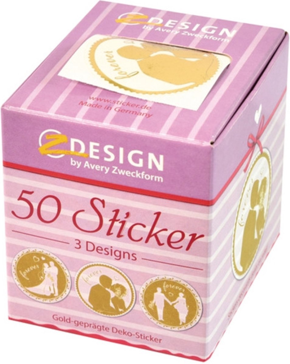 Avery AV-56812 Decosticker Box Bruidspaar 3 Designs