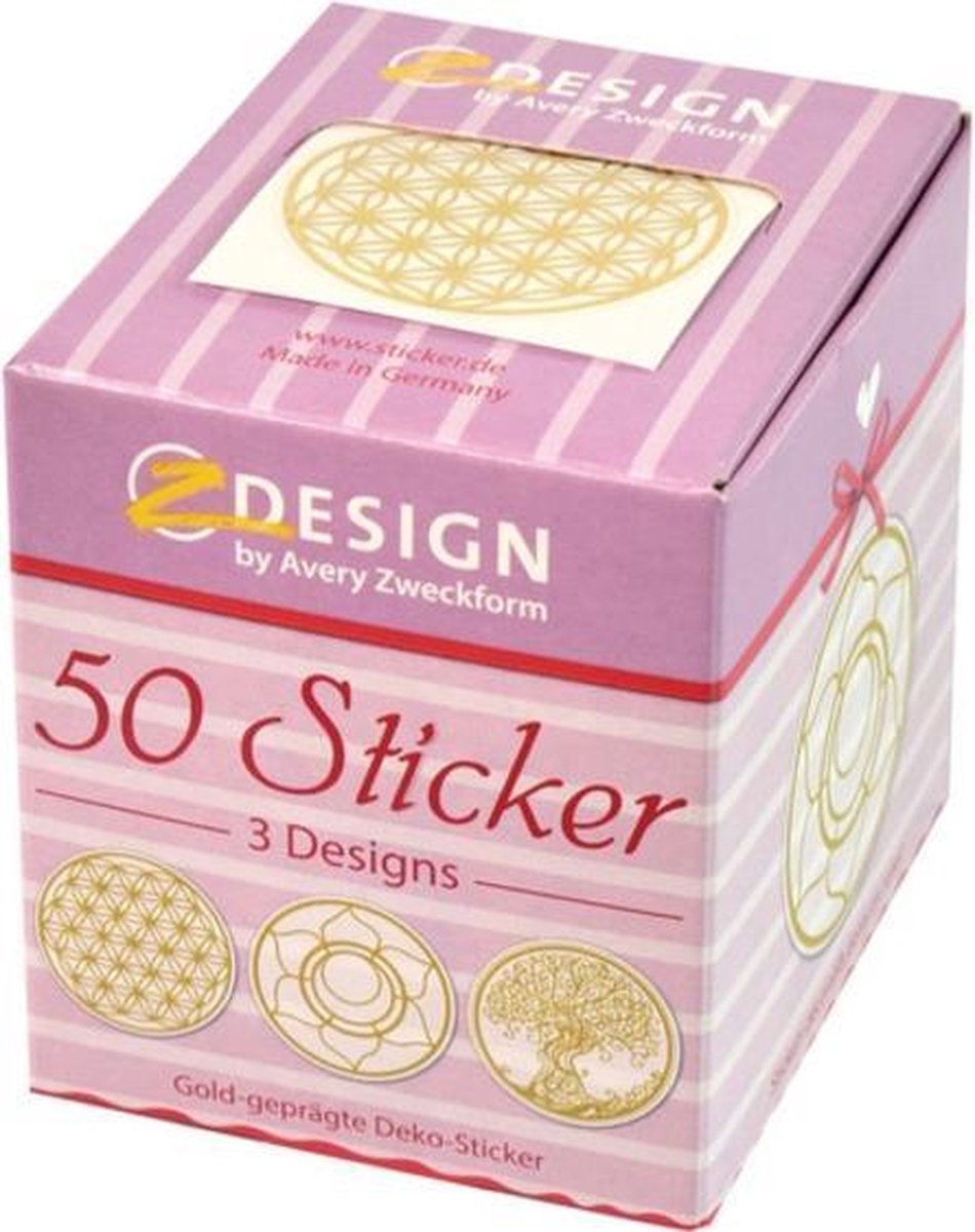 Avery AV-56817 Decosticker Box Goud Assorti 3 Designs