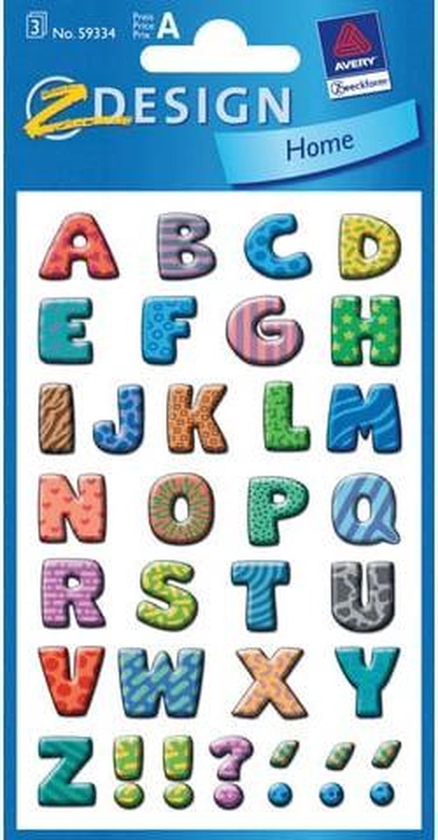 Avery Stickers Z-design Abc Junior 76 X 120 Mm Papier