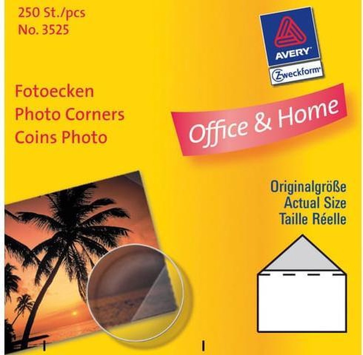 fotohoekjes Zweckform 19x17mm 250 stuks transparant