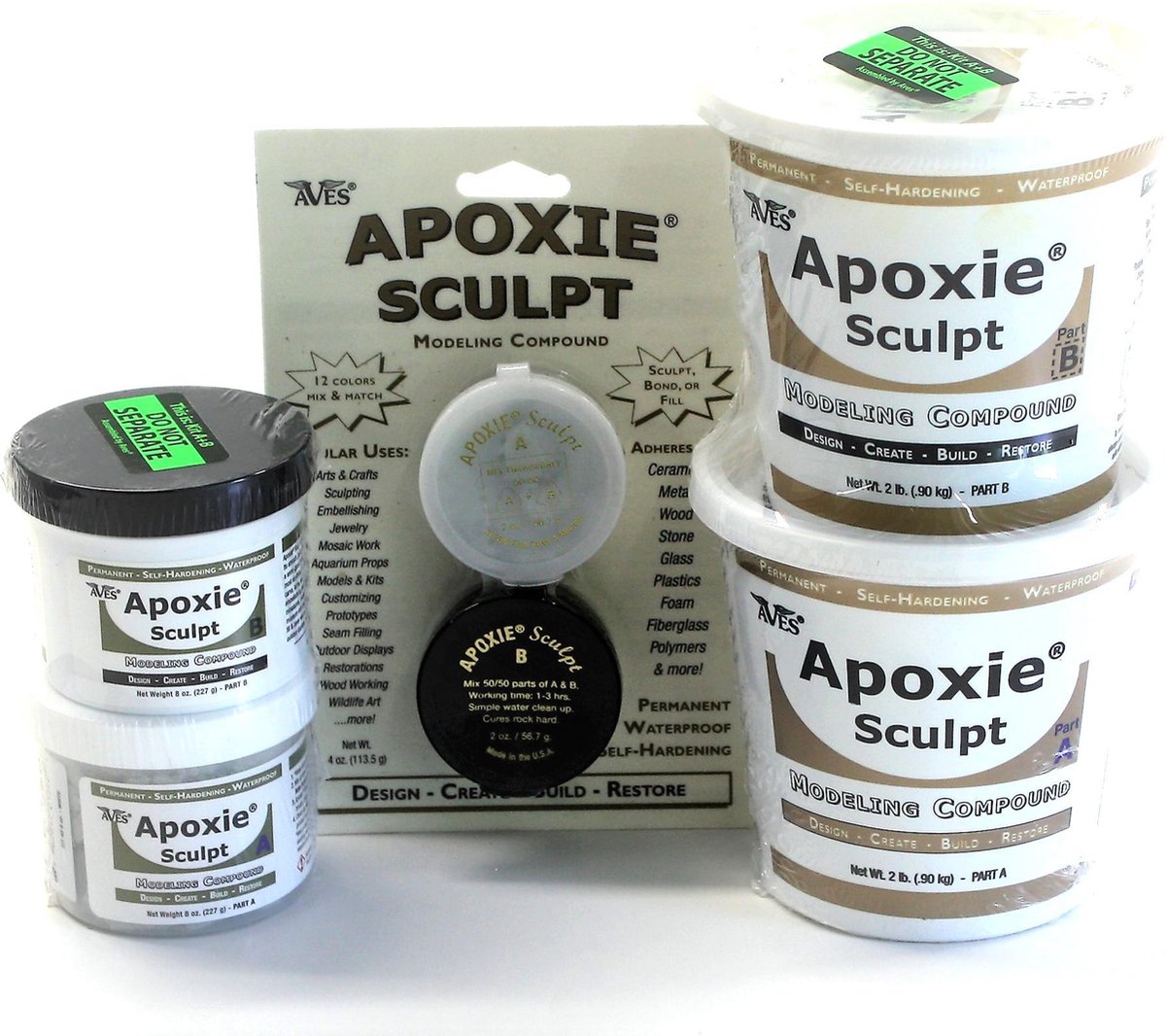Apoxie Sculpt - Kleur: Zwart, Verpakking: 4 lb (1,8 kilo)