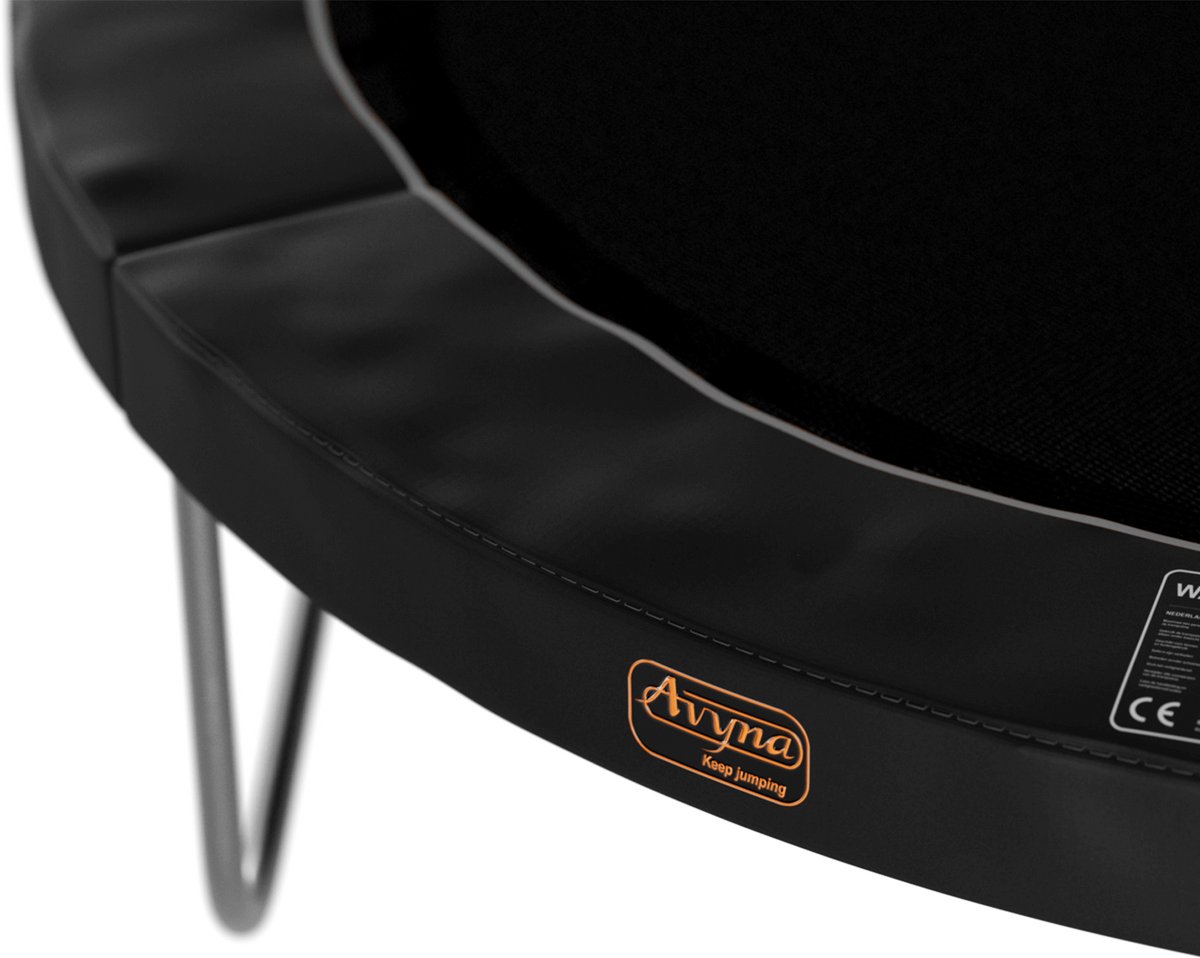 Avyna Opbouw Trampoline Rand Ø305 cm – Zwart – Rond – Origineel Randkussen voor Opbouw Trampoline