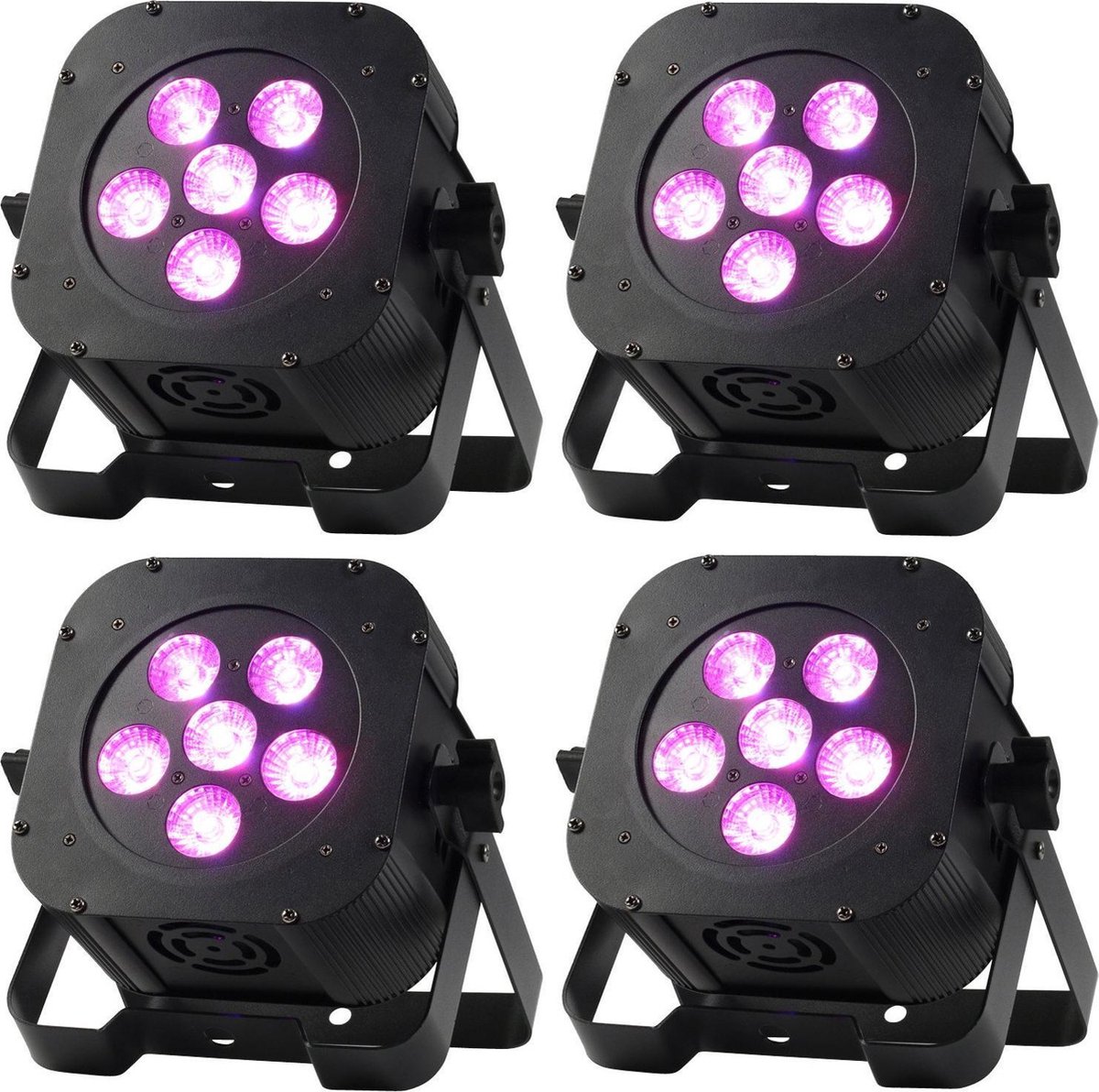   ComPar 10 5-in-1 RGBAW LED spot (set van 4)