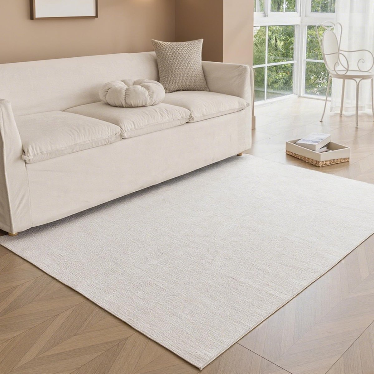 Azomor® Zacht laagpolig vloerkleed 140x200 cm, wasbaar met antislip voor woonkamer en slaapkamer