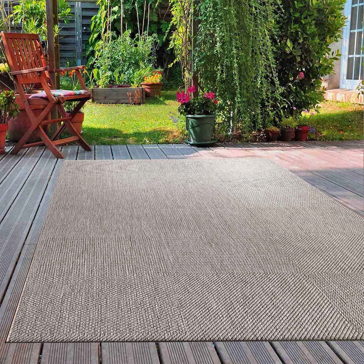 Azomor® en veelzijdig grijs tapijt voor binnen en buiten gebruik