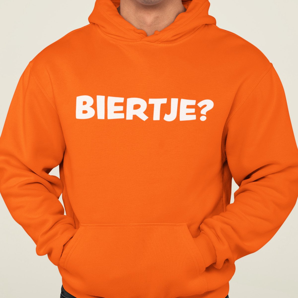Oranje Koningsdag Hoodie Biertje? - MAAT M - Feestkleding & Carnavalskleding