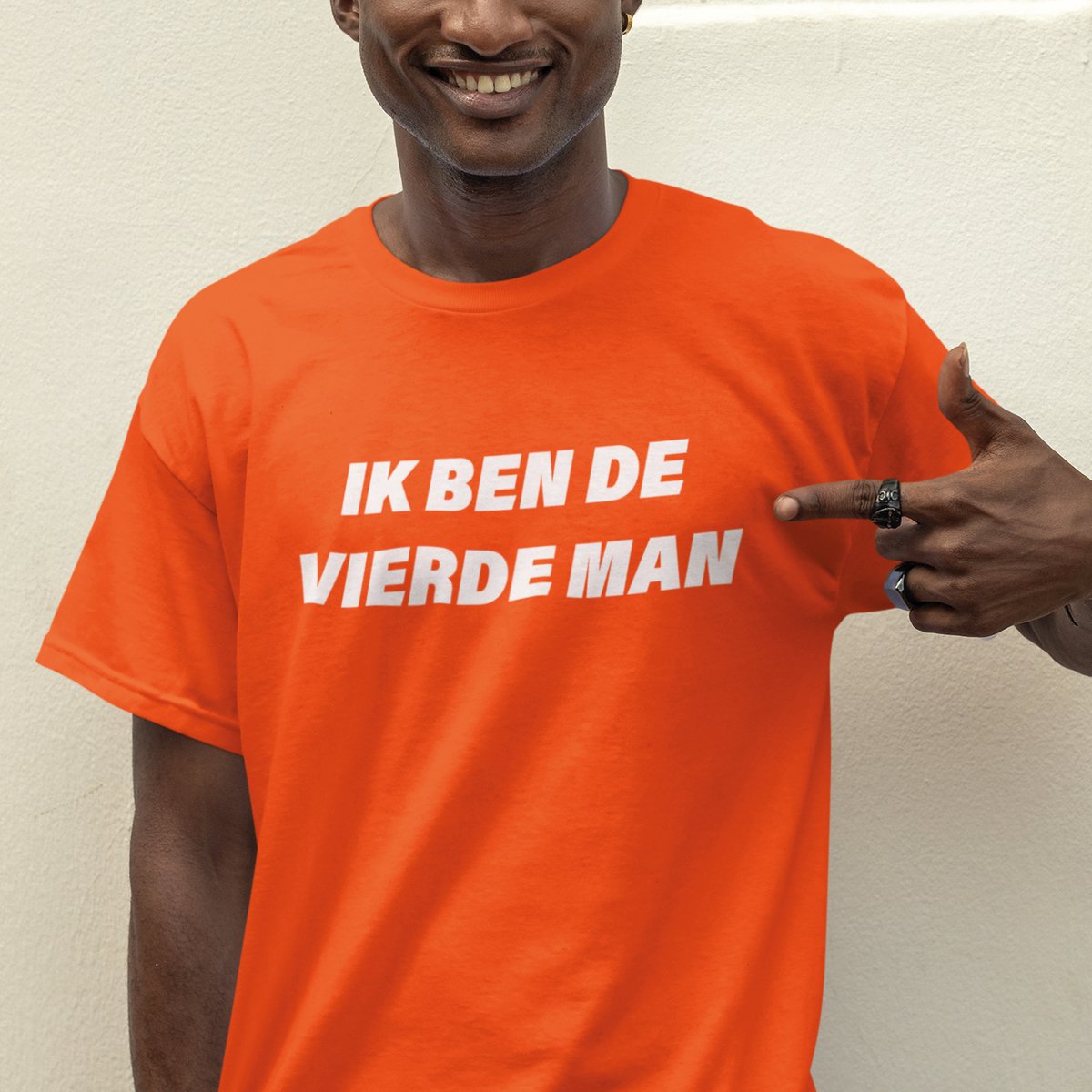 Oranje T-shirt EK WK Ik Ben De Vierde Man - MAAT XS - Heren Feestkleding & Carnavalskleding