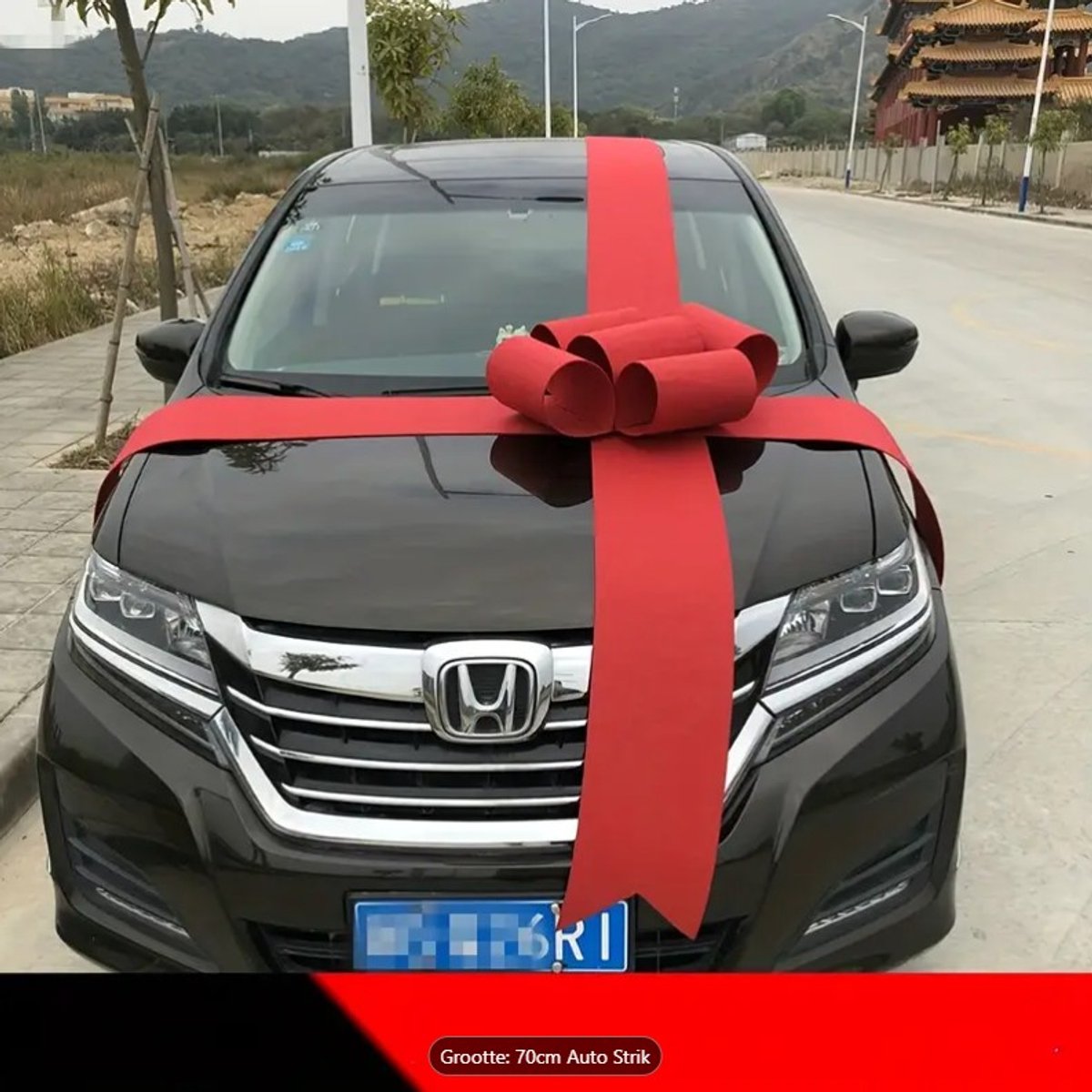 Grote luxe rode strik - auto strik - feest strik