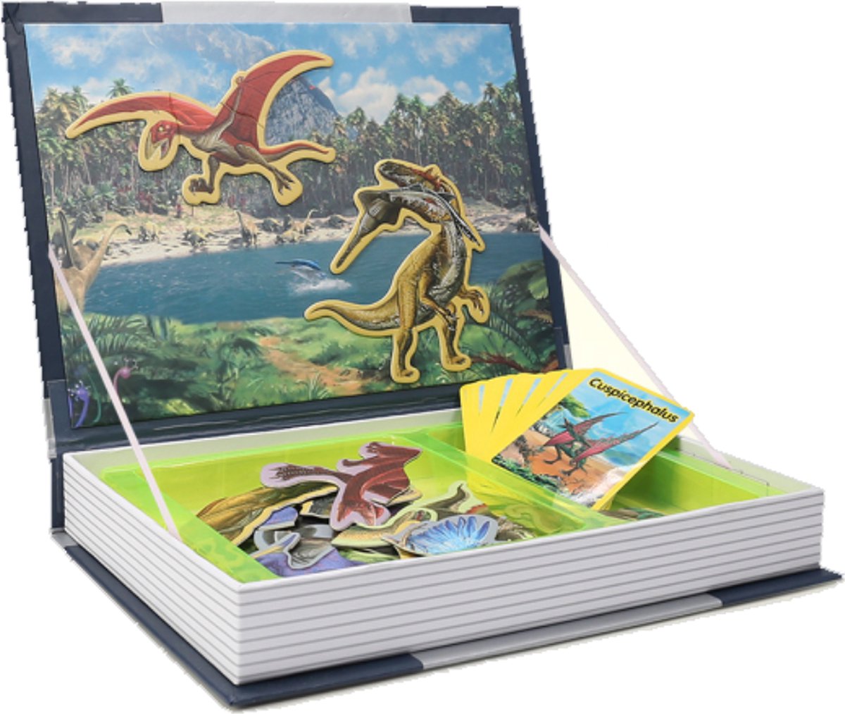 B-Joy Magnetic book Dinosaurus - Magneetboek Speelset Puzzel Speelgoed - Geschikt vanaf 3 Jaar