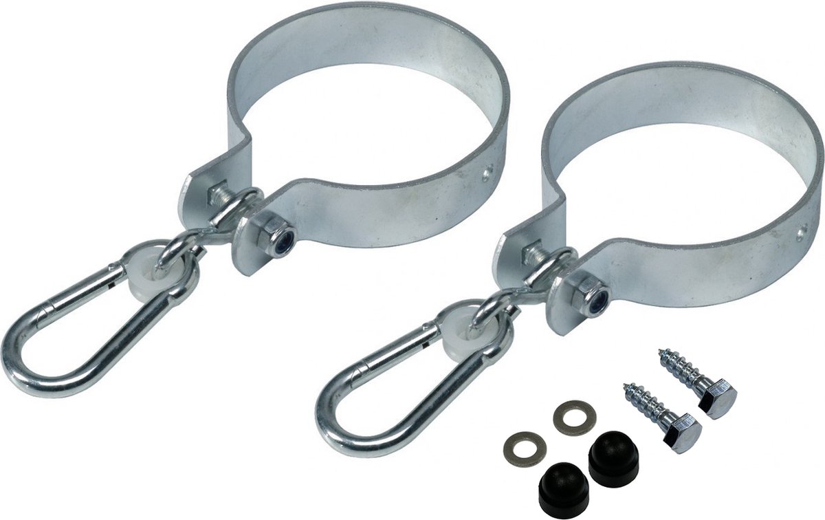 2 Stuks Schommelhaken rond met karabijnhaak Ø120 mm