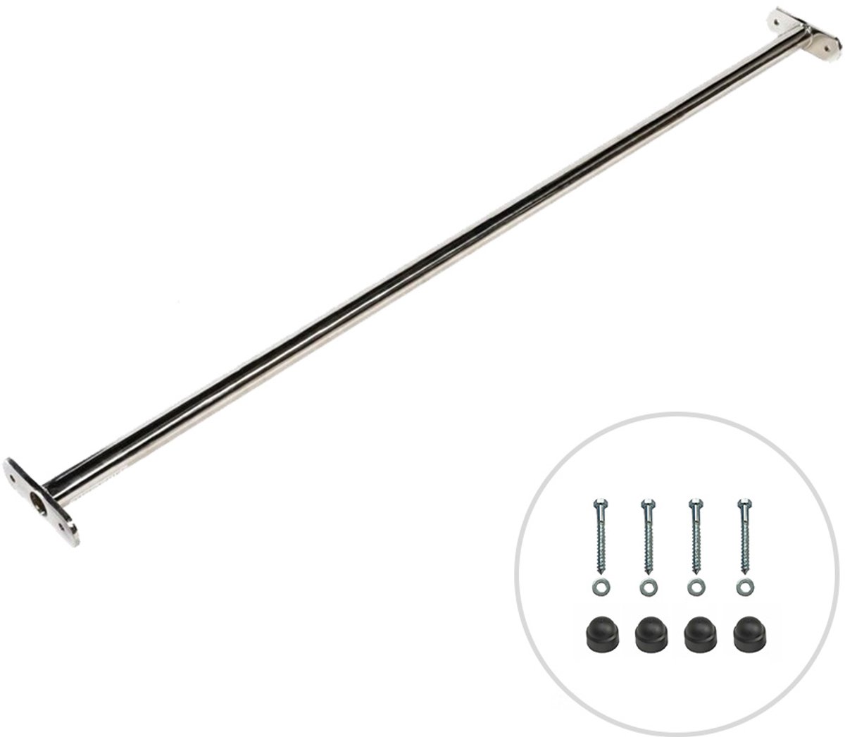 B-Play Duikelstang 125 cm RVS