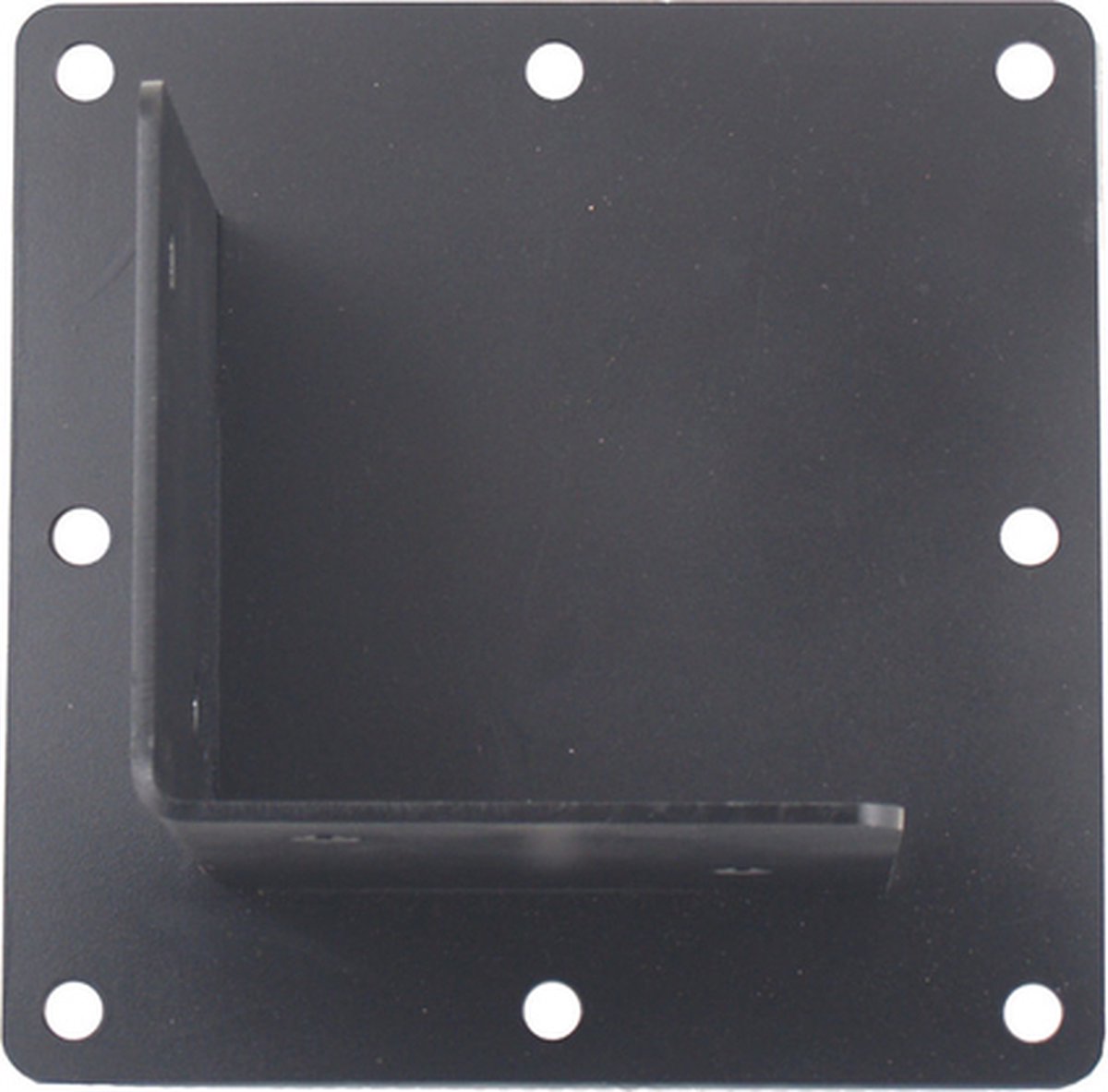 B-Play Muursteun RVS Zwart voor vierkante palen van 140 tot 160 mm - Perfect voor Douglas palen -